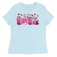Baby Blue Breast Cancer Coffee Cups Ladies Tee - texasbilliewilder