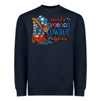 Navy make america cowboy again Heavyweight Sweatshirt - MaliasSmallBusiness