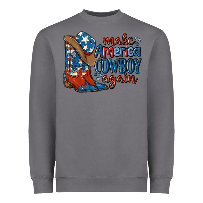 Make America Cowboy Again Heavyweight Sweatshirt by MaliasSmallBusiness | Teevron