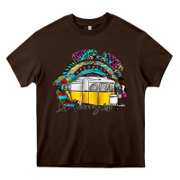 Chocolate Brown camp more worry less Heavy Core Tee - SublimationCraftShop