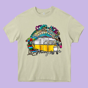 Camp More Worry Less Heavy Core Tee Designed By Sublimationcraftshop