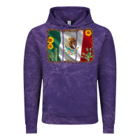 Cloud Purple mexico flag sunflower cactus Vintage Hoodie - AdoDesignShop