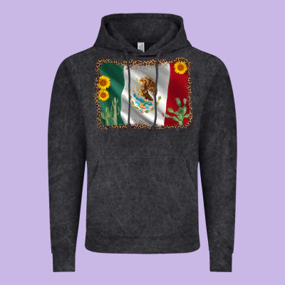 Mexico Flag Sunflower Cactus Vintage Hoodie Designed By Adodesignshop
