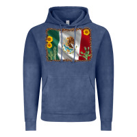 Vintage Denim mexico flag sunflower cactus Vintage Hoodie - AdoDesignShop