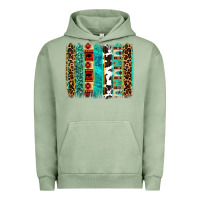 Pigment Oil Green western brushstroke Urban Hoodie - OliviaCreatesArt