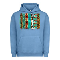 Pigment Pebble Blue western brushstroke Urban Hoodie - OliviaCreatesArt