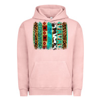 Pigment Salmon western brushstroke Urban Hoodie - OliviaCreatesArt