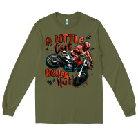 Army Green a little dirt never hurt dirt bike Long Sleeve Tee - MaliasSmallBusiness