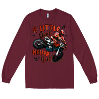 Burgundy a little dirt never hurt dirt bike Long Sleeve Tee - MaliasSmallBusiness