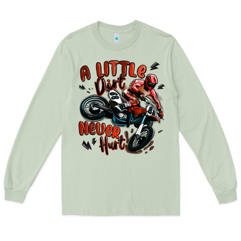 A Little Dirt Never Hurt Dirt Bike Long Sleeve Tee by MaliasSmallBusiness | Teevron