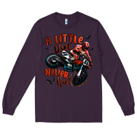 Plum a little dirt never hurt dirt bike Long Sleeve Tee - MaliasSmallBusiness