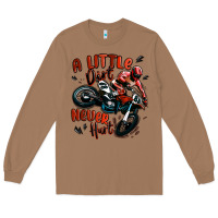 Toasted Coconut a little dirt never hurt dirt bike Long Sleeve Tee - MaliasSmallBusiness