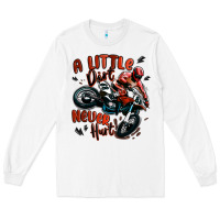 White a little dirt never hurt dirt bike Long Sleeve Tee - MaliasSmallBusiness