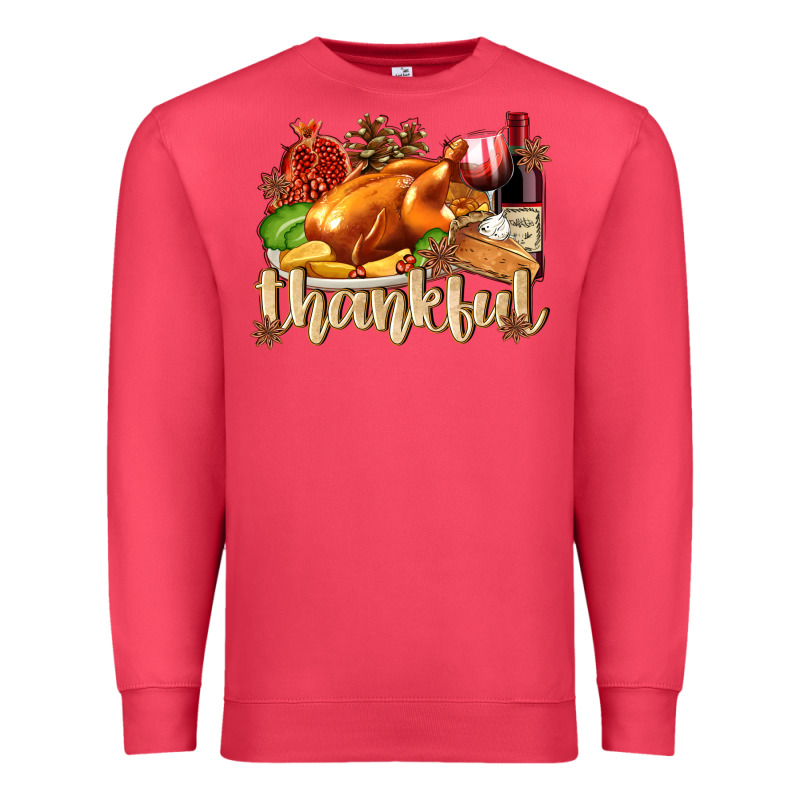 Thankful With Turkey Premium Sweatshirt by texasbilliewilder | Teevron