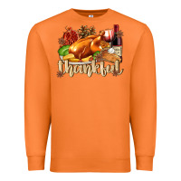 Carrot Thankful with Turkey Premium Sweatshirt - texasbilliewilder