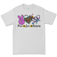 Dove Grey peace love nursing Premium Tee - CowhideDigitalArt