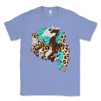 Colony Blue cowhide leopard turquoise patch Classic Tee - AdoDesignShop