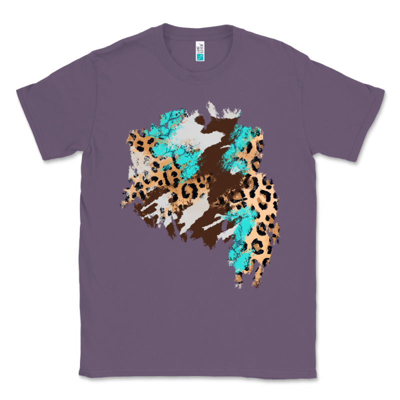 Cowhide Leopard Turquoise Patch Classic Tee by AdoDesignShop | Teevron