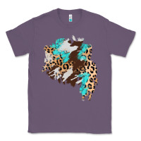 Lavender cowhide leopard turquoise patch Classic Tee - AdoDesignShop