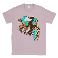 Lilac cowhide leopard turquoise patch Classic Tee - AdoDesignShop