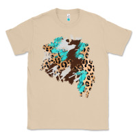 Mushroom cowhide leopard turquoise patch Classic Tee - AdoDesignShop