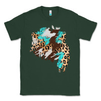 Sports Green cowhide leopard turquoise patch Classic Tee - AdoDesignShop