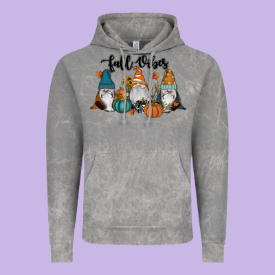 Fall Vibes Gnomes Vintage Hoodie Designed By Ranaportraitstore
