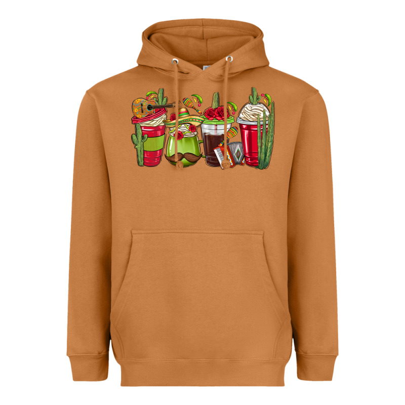 Mexico Coffee Cups Heavyweight Hoodie by texasbilliewilder | Teevron