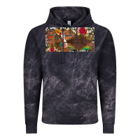 Cloud Black western turquoise gemstone horse cowhide leopard floral background lic Vintage Hoodie - Artiststas