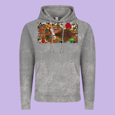 Western Turquoise Gemstone Horse Cowhide Leopard Floral Background Lic Vintage Hoodie Designed By Artiststas