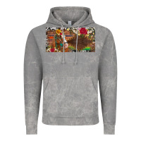 Cloud Rock western turquoise gemstone horse cowhide leopard floral background lic Vintage Hoodie - Artiststas