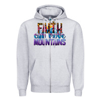 Faith Can Move Mountains Zipper Hoodie | Teevron