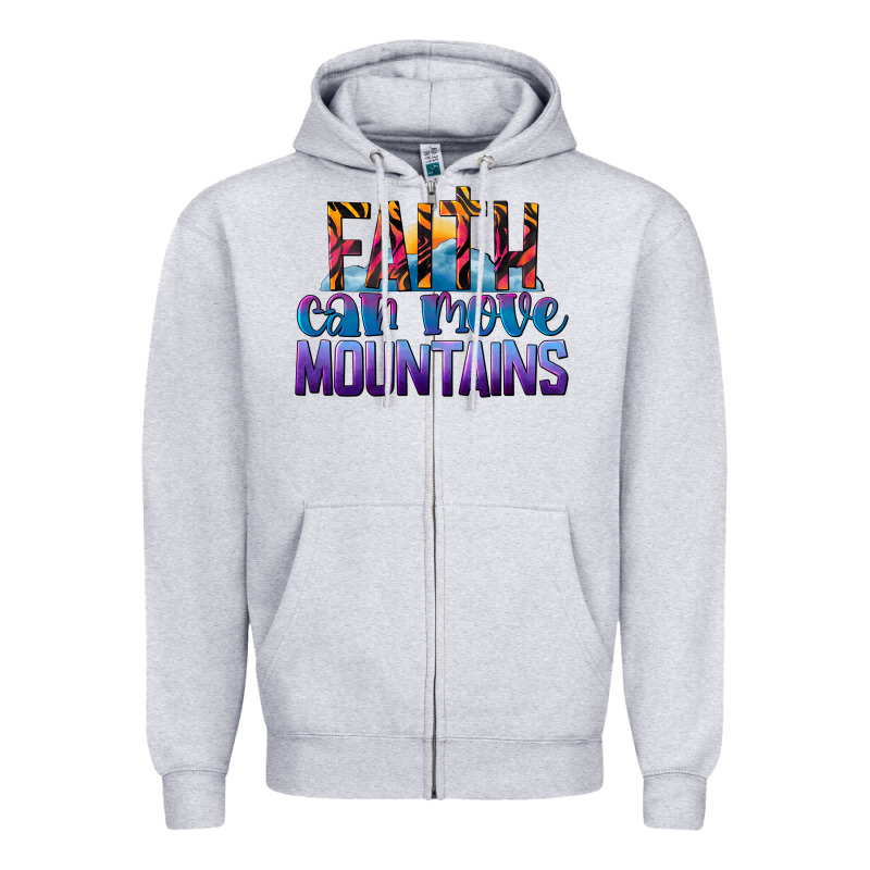 Faith Can Move Mountains Zipper Hoodie by LillyAllenDesigns | Teevron