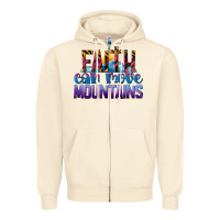 Sandshell Faith Can Move Mountains Zipper Hoodie - LillyAllenDesigns