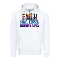 White Faith Can Move Mountains Zipper Hoodie - LillyAllenDesigns