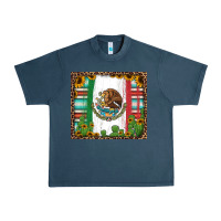Midnight Navy mexican flag background with cactus and sunflower tumbler Urban Heavy Tee - Jasminsmagicworld