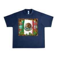 Navy mexican flag background with cactus and sunflower tumbler Urban Heavy Tee - Jasminsmagicworld