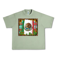 Oil Green mexican flag background with cactus and sunflower tumbler Urban Heavy Tee - Jasminsmagicworld