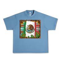 Pebble Blue mexican flag background with cactus and sunflower tumbler Urban Heavy Tee - Jasminsmagicworld