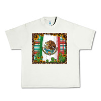 Pistachio mexican flag background with cactus and sunflower tumbler Urban Heavy Tee - Jasminsmagicworld