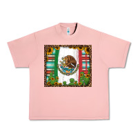 Salmon mexican flag background with cactus and sunflower tumbler Urban Heavy Tee - Jasminsmagicworld