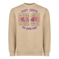 Mushroom dont stress test day do your best Heavyweight Sweatshirt - MaliasSmallBusiness