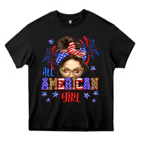 Black All American girl Heavy Core Tee - Neo Western
