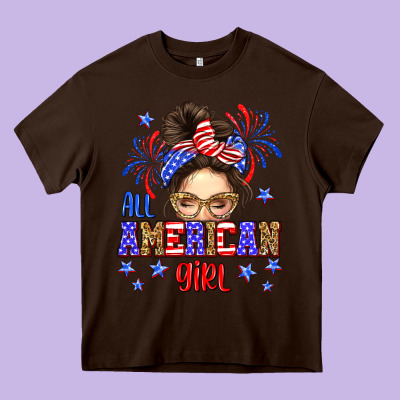 All American Girl Heavy Core Tee Designed By Neo Western