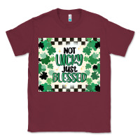 Burgundy not lucky just blessed Classic Tee - MaliasSmallBusiness
