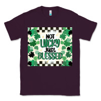 Plum not lucky just blessed Classic Tee - MaliasSmallBusiness
