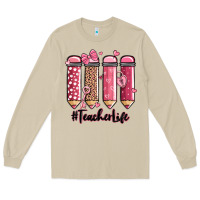 Mushroom valentine's day teacher life pencils Long Sleeve Tee - MaliasSmallBusiness
