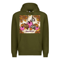 Army Green happy fall y'all cowgirl Premium Hoodie - TumblerDesignByShophia