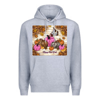 Heather Grey happy fall y'all cowgirl Premium Hoodie - TumblerDesignByShophia