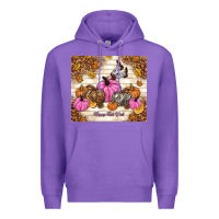 Purple happy fall y'all cowgirl Premium Hoodie - TumblerDesignByShophia